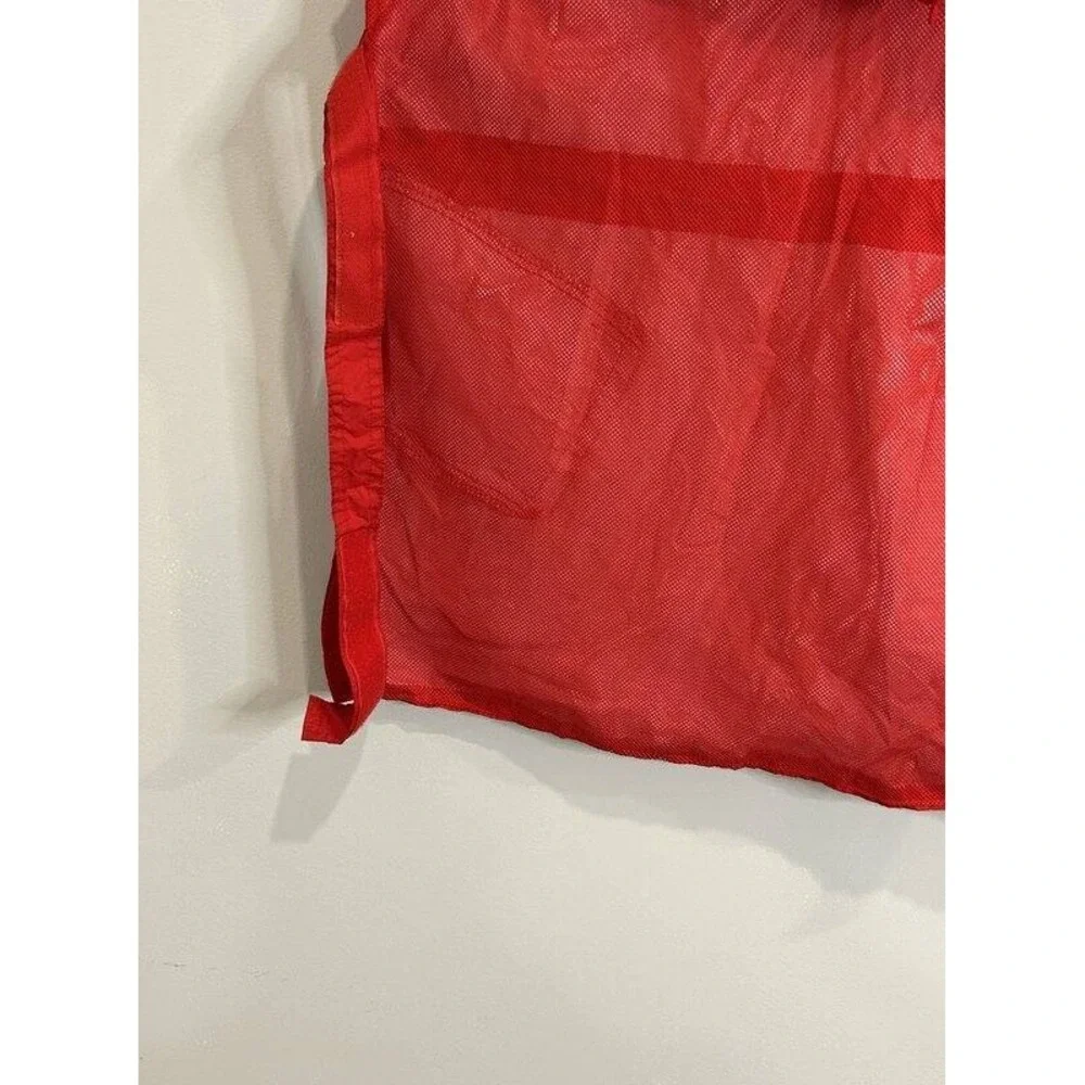 Old Navy Brand Dog Pet Rain Jacket Coat Red Zipper Hood Pouch New Size M